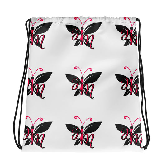 JM Butterfly Drawstring Bag